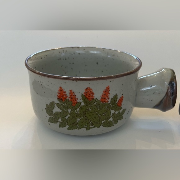 Vintage Speckled strawberry Stoneware Takahashi Soup bowls with Handles - Picture 2 of 6